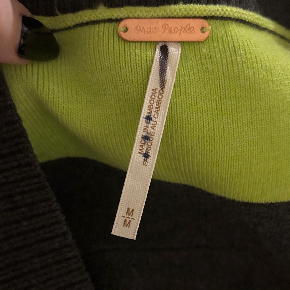 Free People League of Her Own Striped Sweater Cardigan - Picture 8 of 10